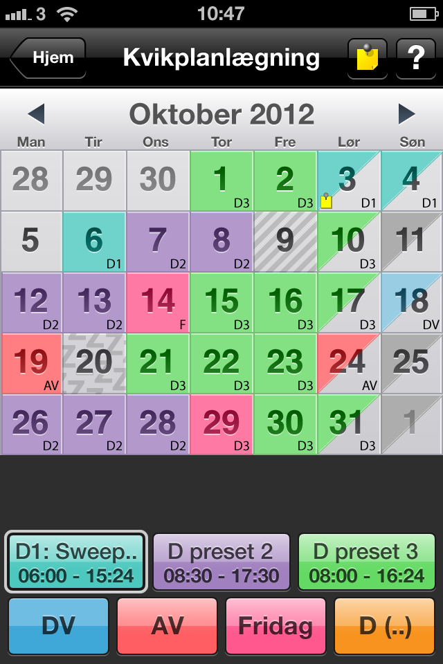 Quick Planner 2 filled out
